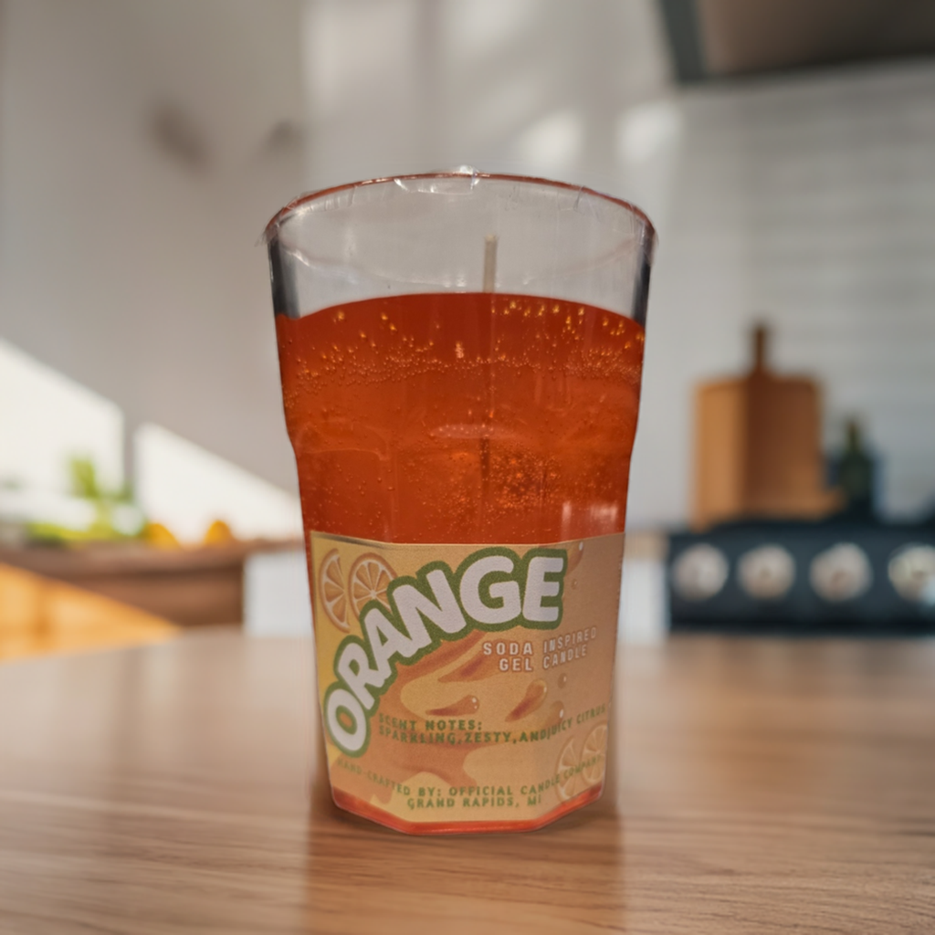 Orange Soda Inspired Gel Candle